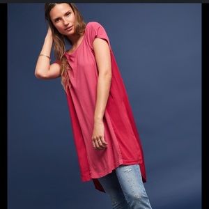 T La mixed materials tunic, Sz S